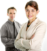 man and woman standing