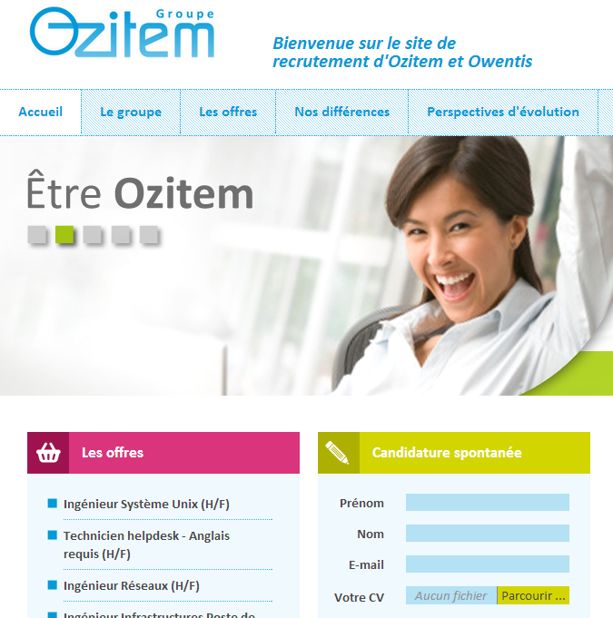 Le Groupe Ozitem lance un nouveau site de recrutement