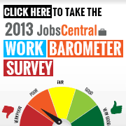 Take the 2012 JobsCentral Survey and win $100 cash! :: Click here to begin Survey