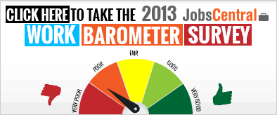 Take the 2012 JobsCentral Survey and win $100 cash! :: Click here to begin Survey