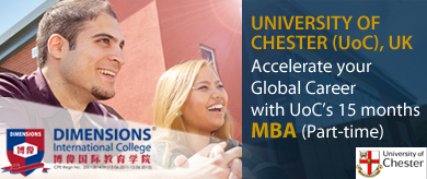 Your Fast-Track to Success :: Click on the banner to find out how you can enroll into the June intake of UoC's part-time MBA programme and be on your way to a swift upgrade in knowledge and career prospects.
