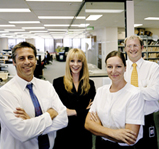 smiling coworkers
