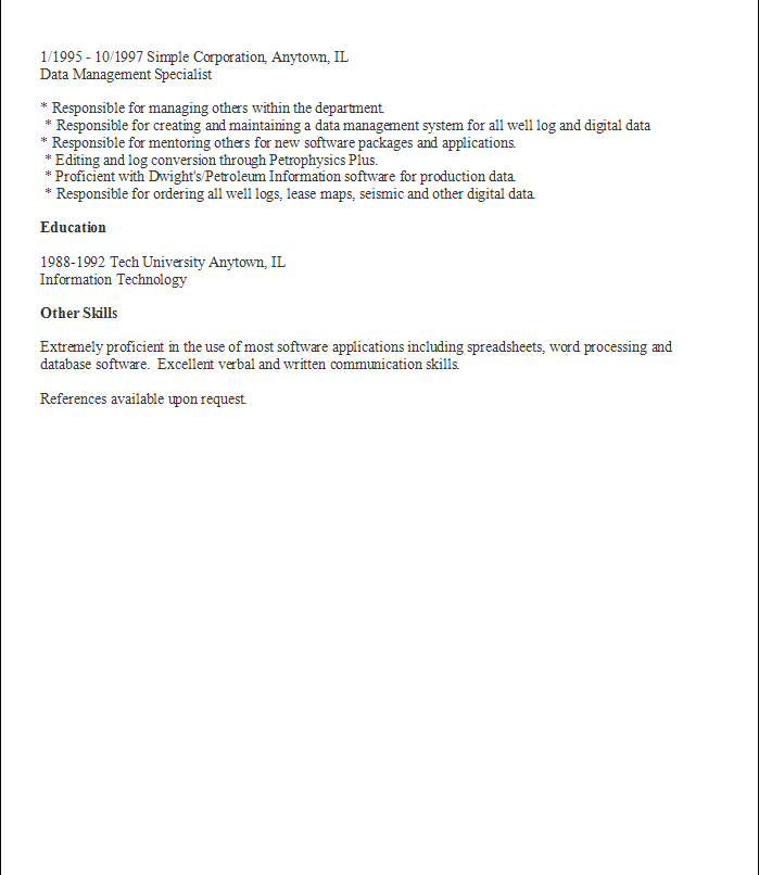 stellar resume samples