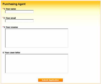 Screenshot of a sample form.